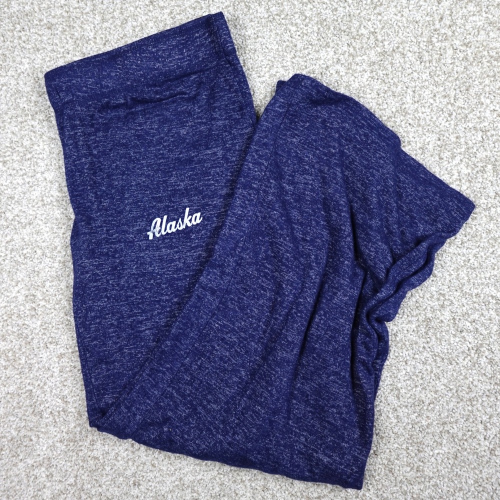 Boxercraft Alaska Lounge Pants Womens 2XL Navy Blue Heathered Wide Leg Pajamas